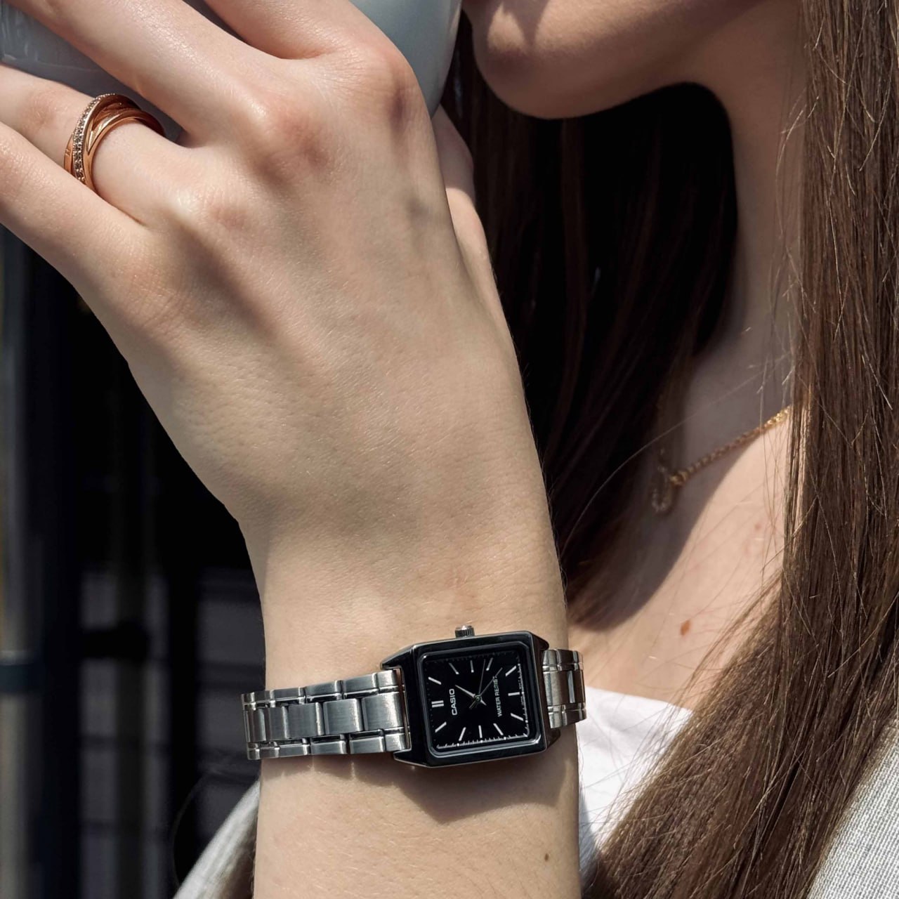 Casio Ukraine жіночи квадратні годинники Casio в стилі tank