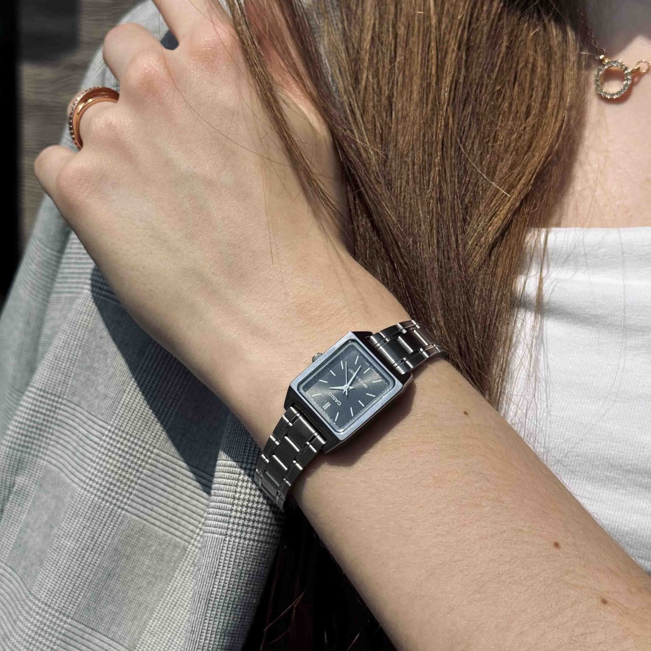 Casio Ukraine жіночи квадратні годинники Casio в стилі tank